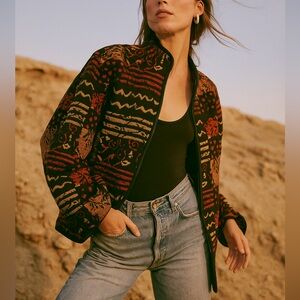 Tradition Country Collection Vintage Patterned Tapestry Bohemian Jacket